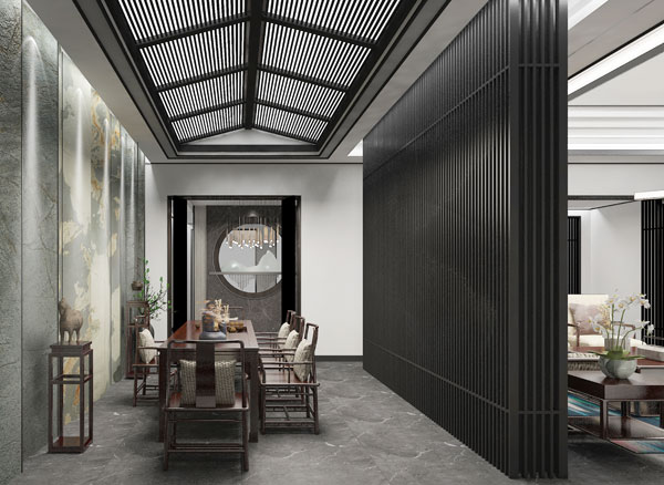 司設(shè)房新中式展廳空間